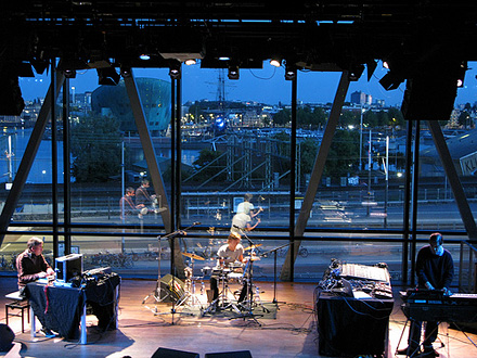 Moritz von Oswald Trio performing